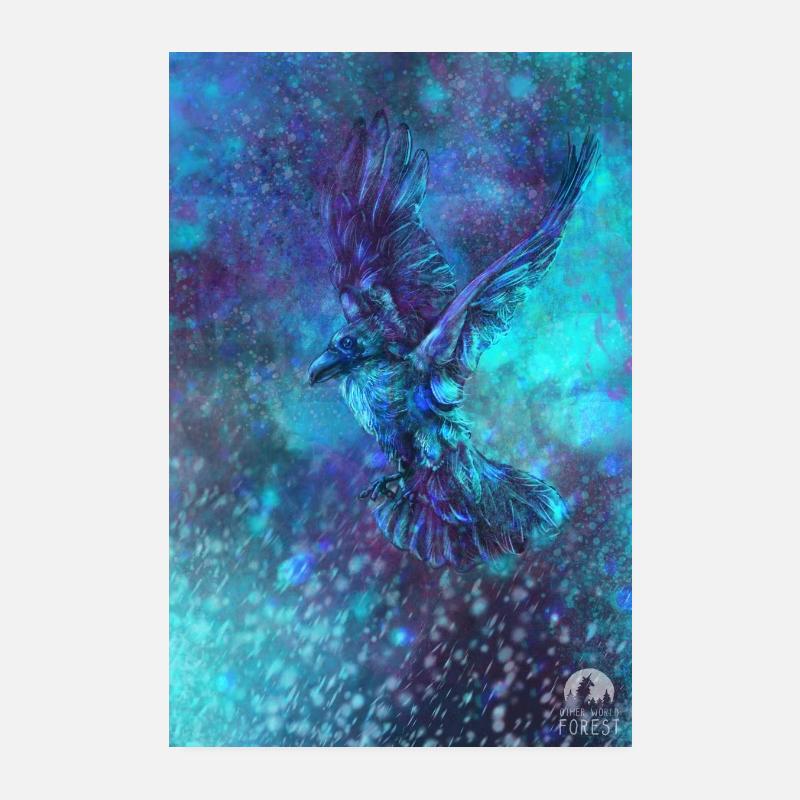 Blue Ravenstorm - Poster 8" x 12" (20x30 cm) - white