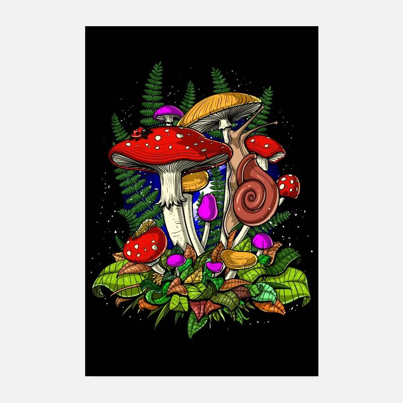 Champignons Magic Forest Poster 20 x 30 cm