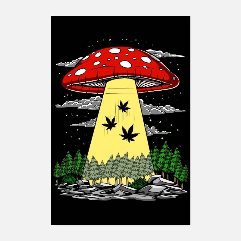 Entführung durch Unkraut-Aliens Poster 20x30 cm