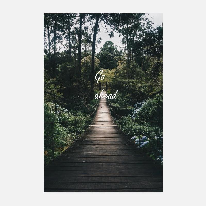 Ponte nella foresta Poster 20x30 cm