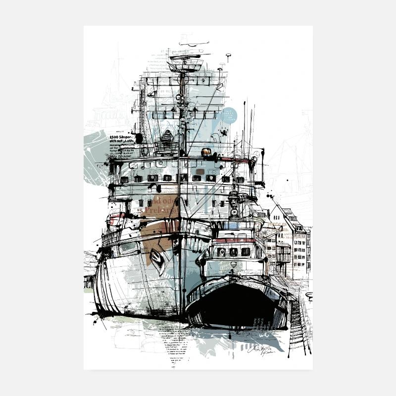 Icebreakers and tugs Poster 8" x 12" (20x30 cm)