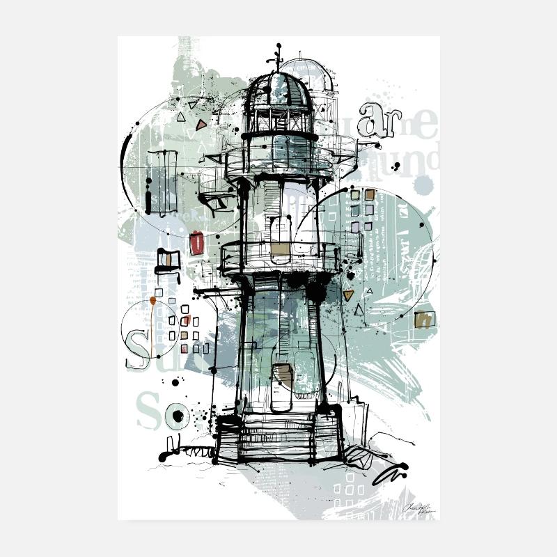 Phare moderne Poster 20 x 30 cm