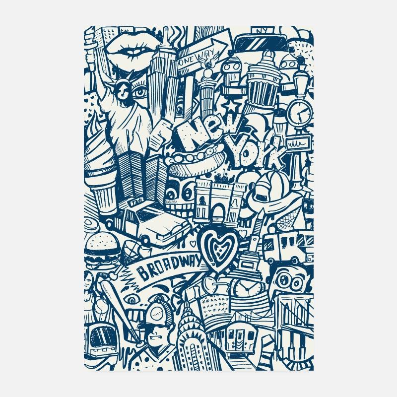 Doodle de New York - Poster 20 x 30 cm - blanc