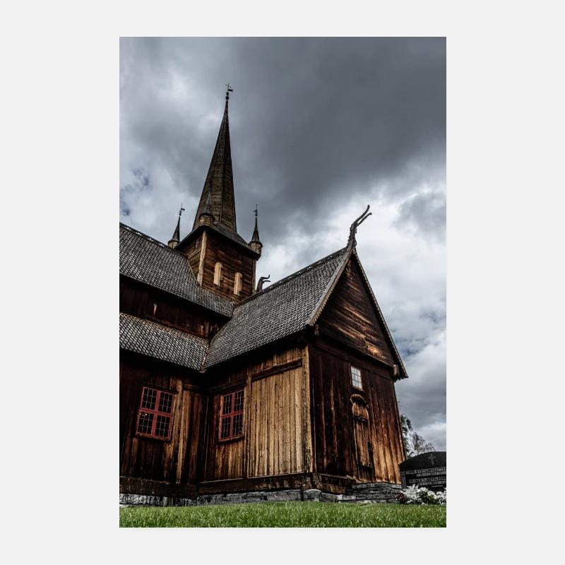 Stabkirche Norwegen Poster 20x30 cm
