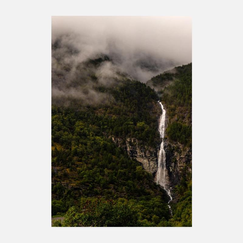 Norwegens Wasserfälle Poster 20x30 cm