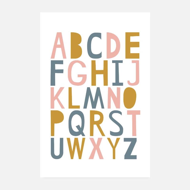 ABC alphabet schooling - learning poster Poster 8" x 12" (20x30 cm)