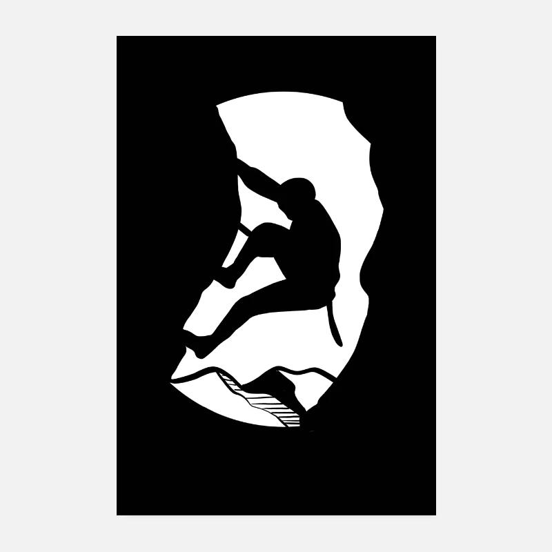 Mountain Climber Bouldering Boulderer Hiking Gift Poster 8" x 12" (20x30 cm)