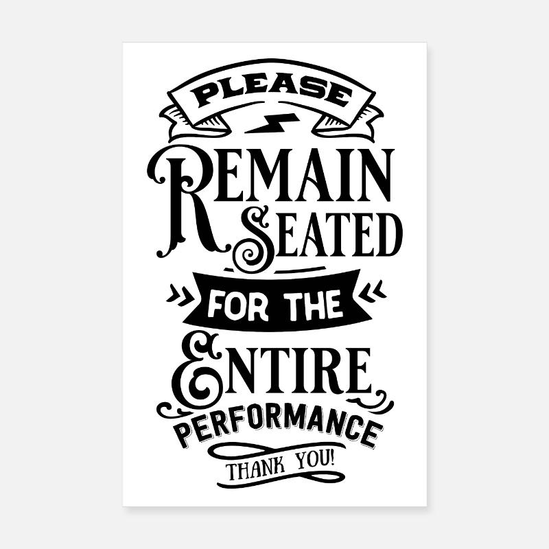 Bliv siddende Poster 20x30 cm