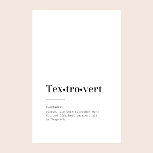 Textrovert | Poster - Poster 20x30 cm