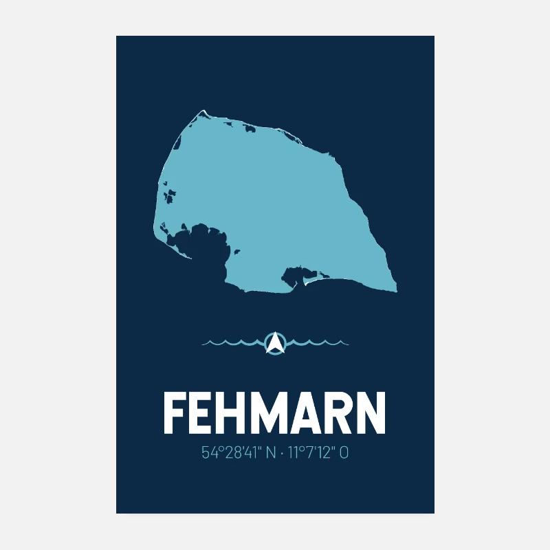 Fehmarn | Poster design | map Poster 8" x 12" (20x30 cm)