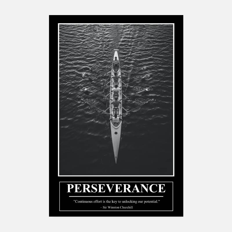 Barney's Motivational Poster PERSEVERANCE Poster 8" x 12" (20x30 cm)