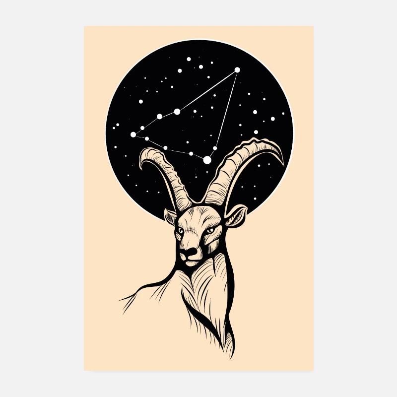 Signe du zodiaque Capricorne Poster 20 x 30 cm