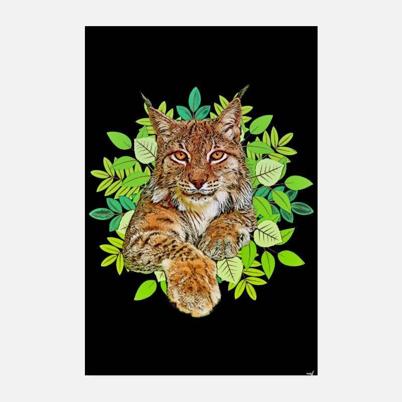 Lynx chat Liberté Poster 20 x 30 cm