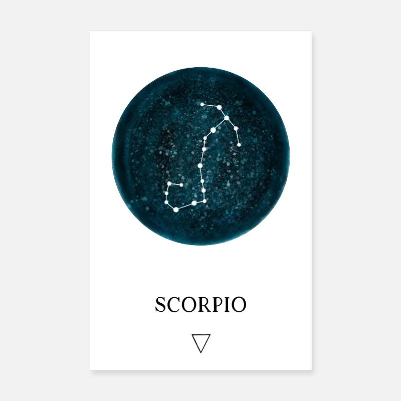 Signe du zodiaque astro scorpion Poster 20 x 30 cm