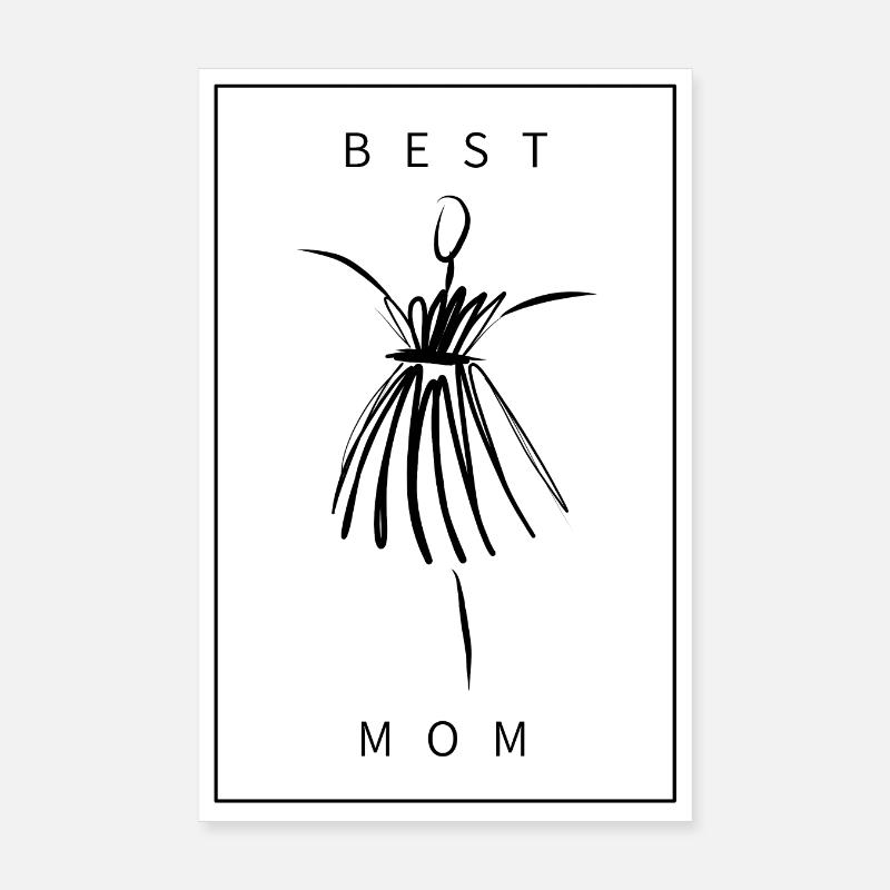 Best Mom Muttertag Geburtstag Geschenk Poster 20x30 cm