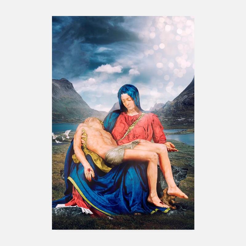 Pieta by Michelangelo Poster 8" x 12" (20x30 cm)