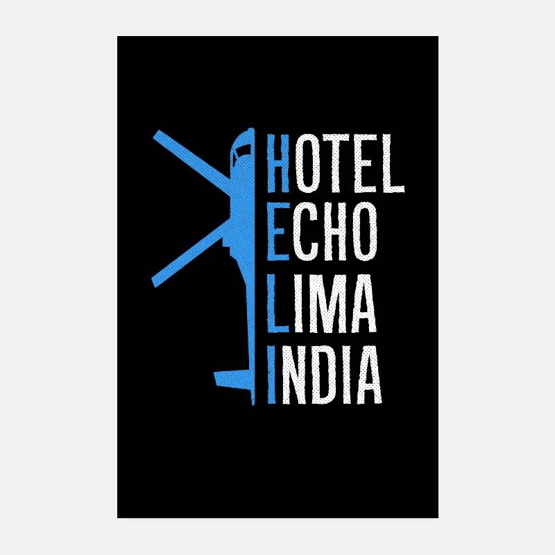 Alphabet Hubschrauber Pilot Helikopter Geschenk Poster 20x30 cm