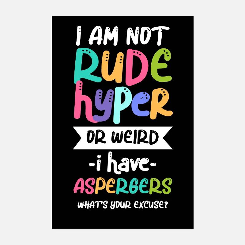 Autismus Spruch Bewusstsein Asperger Puzzle ADHS Poster 20x30 cm