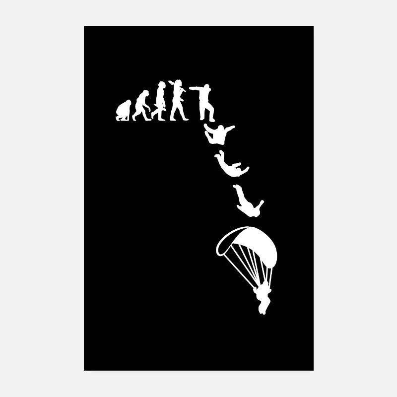 Fallschirmspringer Evolution Extremsport Geschenk Poster 20x30 cm