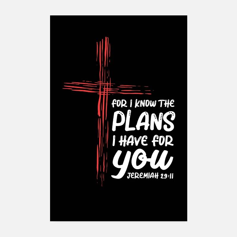 Jeremiah 29 11 Bible Psalm Christian Verse Gift Poster 8" x 12" (20x30 cm)
