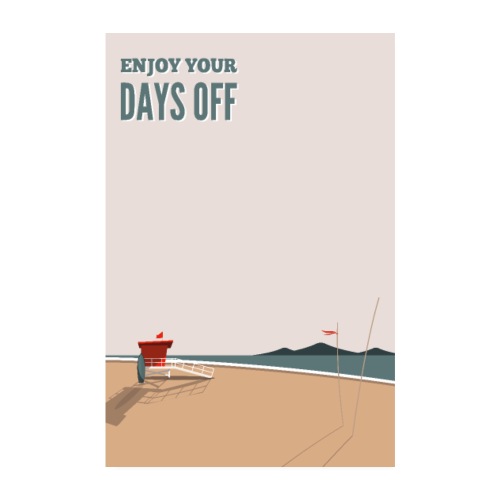 Enjoy your days off - Beach - Poster 20x30 cm