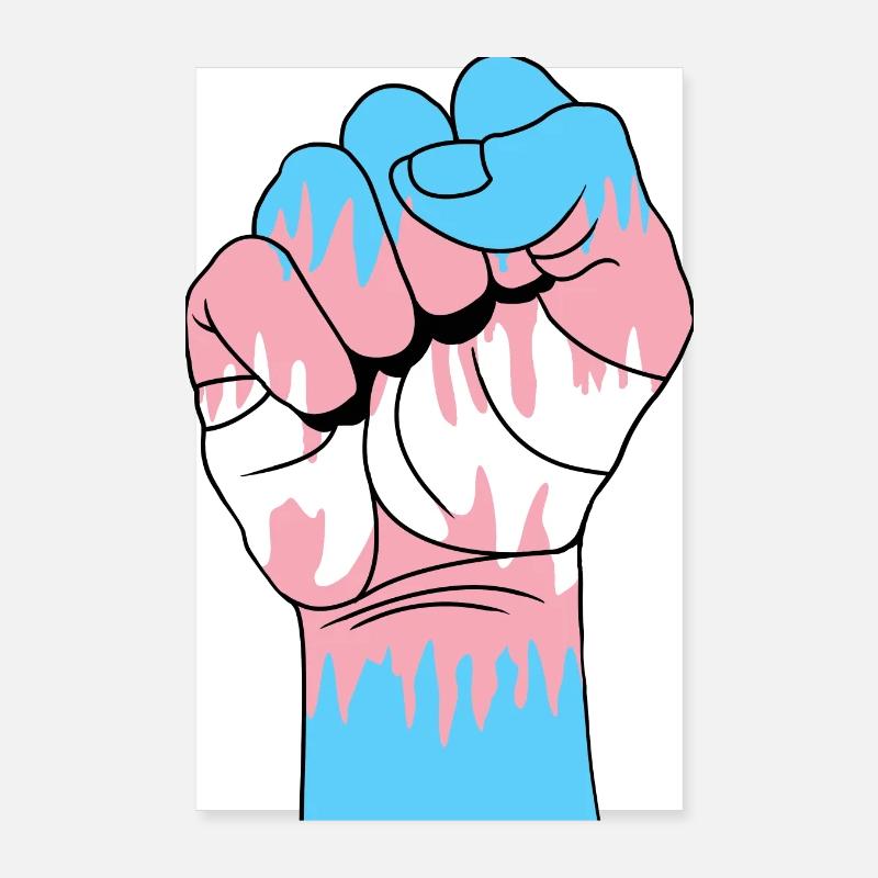 Trans Fist Poster 8" x 12" (20x30 cm)