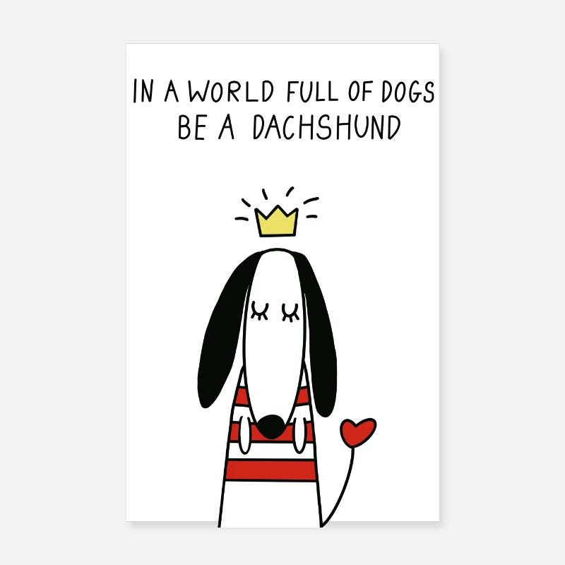 TECKEL BLAIREAU TECKEL AMOUR DAGGEL Poster 20 x 30 cm