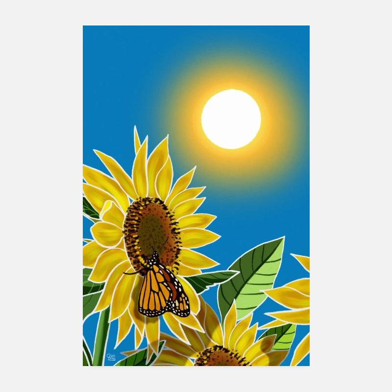 Énergie de tournesol Poster 20 x 30 cm