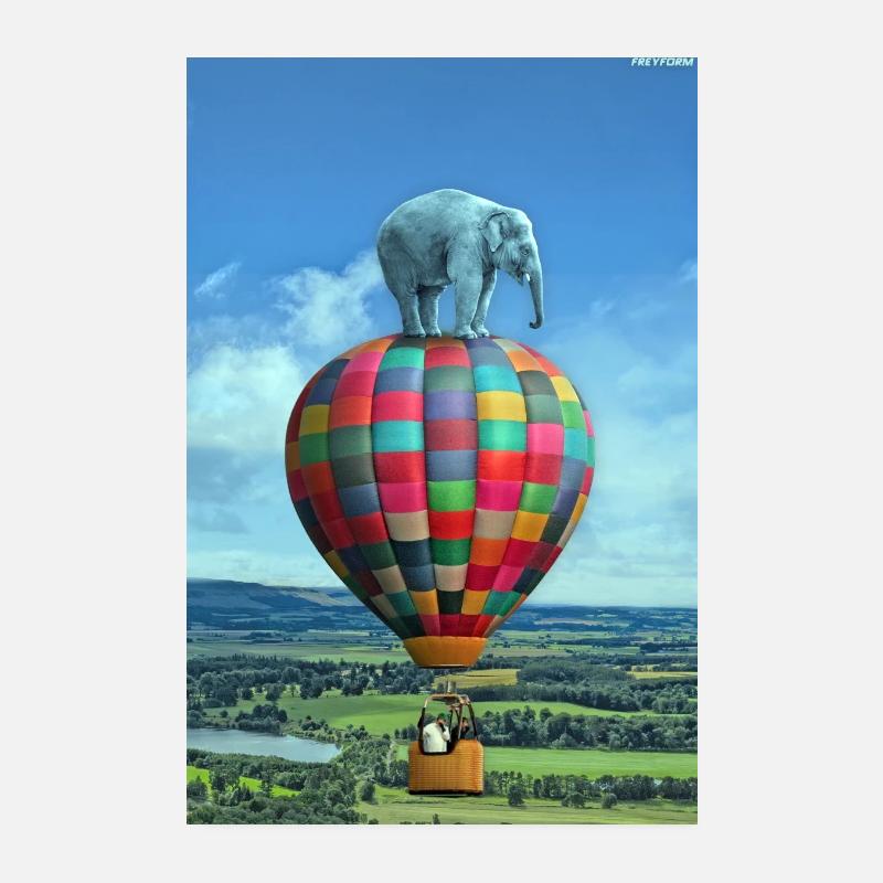 Elephant on a journey Poster 8" x 12" (20x30 cm)