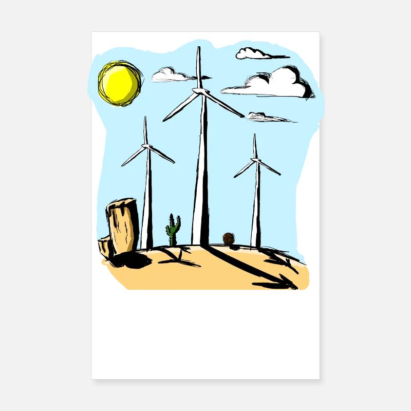 windräder Poster 20x30 cm