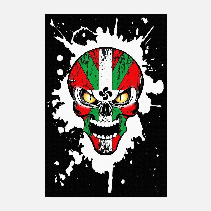 Poster Tête de mort Basque Poster 20 x 30 cm
