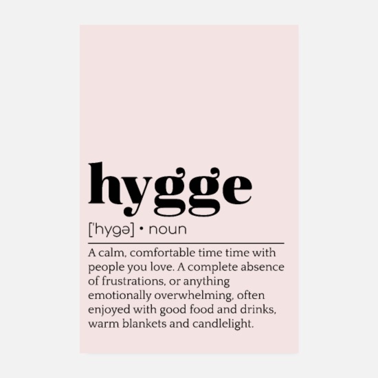 Forkorte Sow Flad Definition af Hygge-plakat' Poster | Spreadshirt
