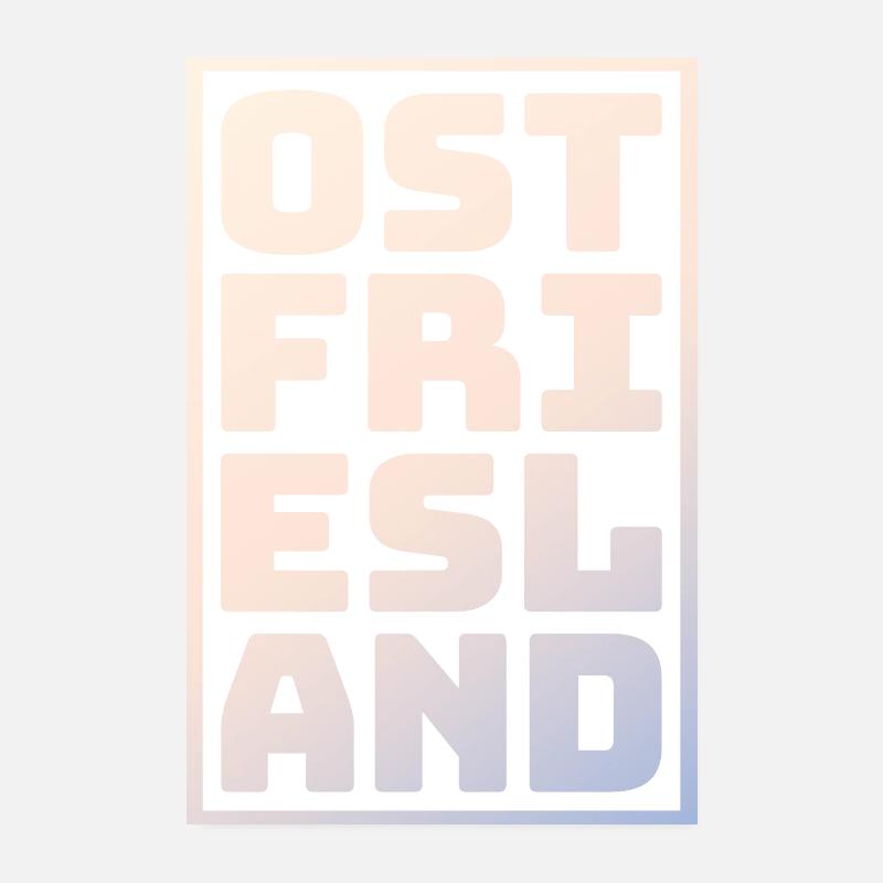 Ostfriesland Schriftzug Poster 20x30 cm