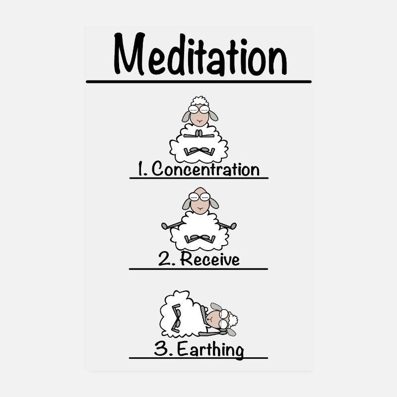 Méditation Poster 20 x 30 cm