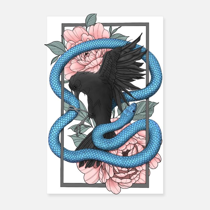 Corbeau + Serpent Poster 20 x 30 cm