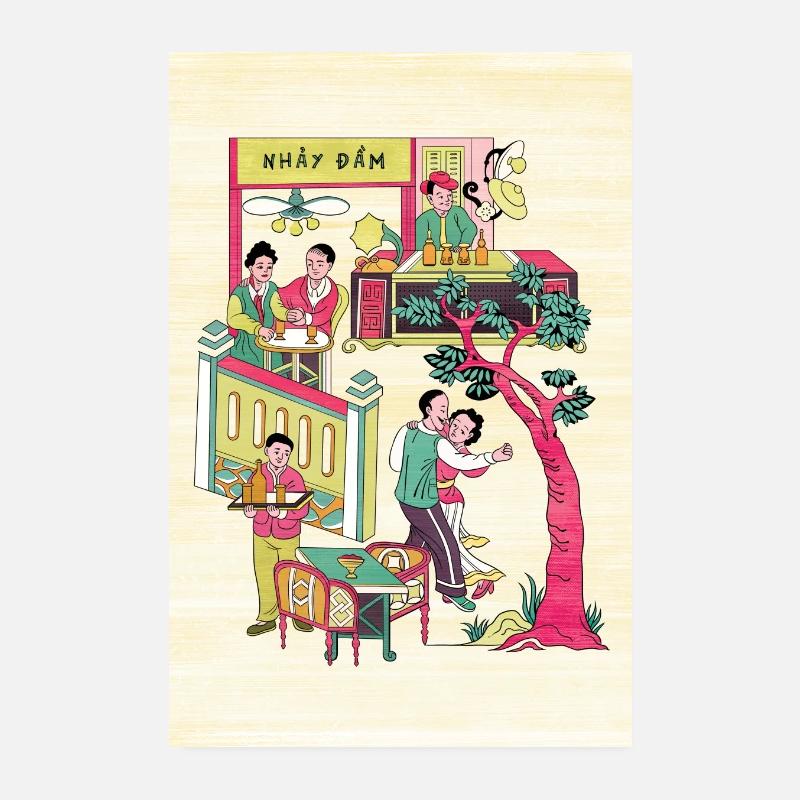 Poster Vietnamese Dance Poster 8" x 12" (20x30 cm)