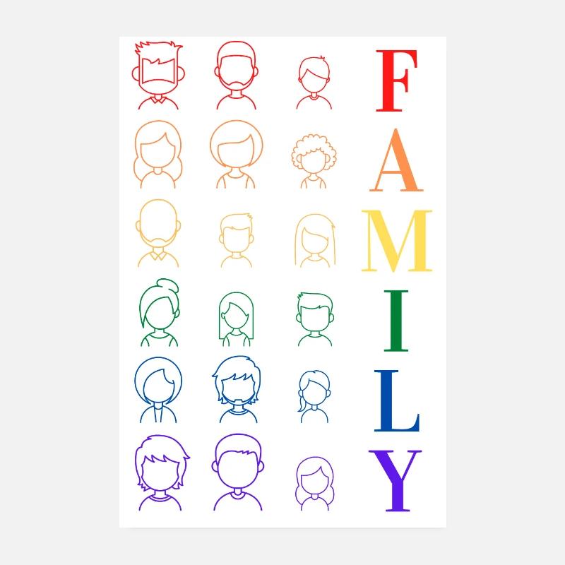 Famille Poster 20 x 30 cm
