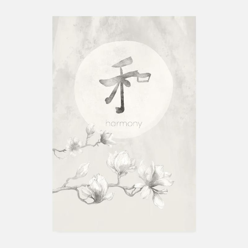 Harmonie - Japandi Stil Poster 20x30 cm