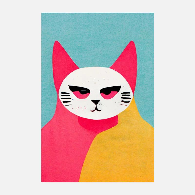 Final boss Cat Retro Poster 20 x 30 cm