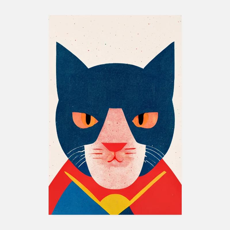 Retro Catman Retro Poster 8" x 12" (20x30 cm)
