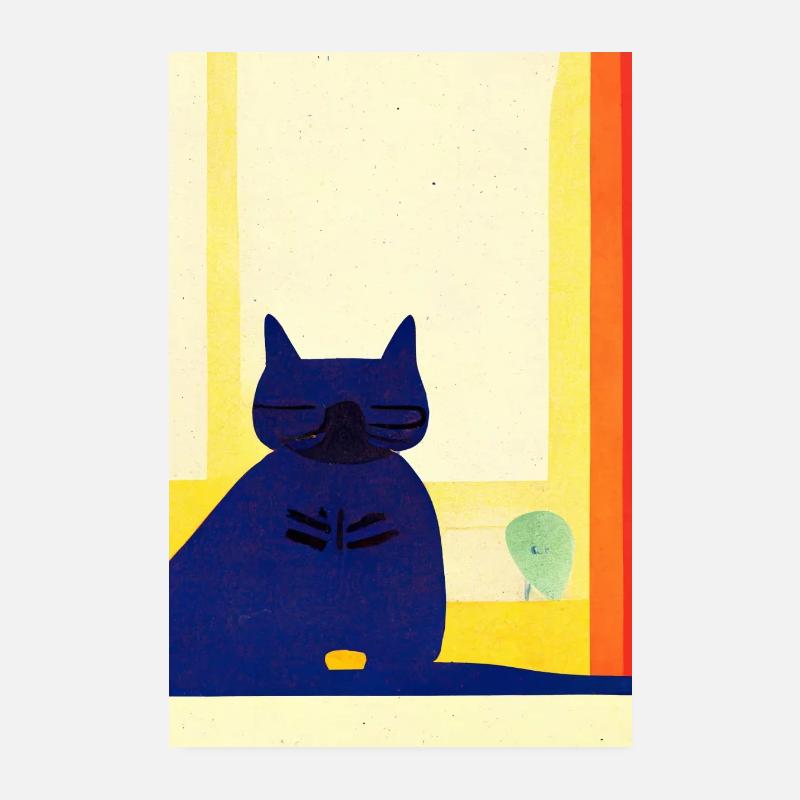 Je suis Power Cat Retro Poster 20 x 30 cm