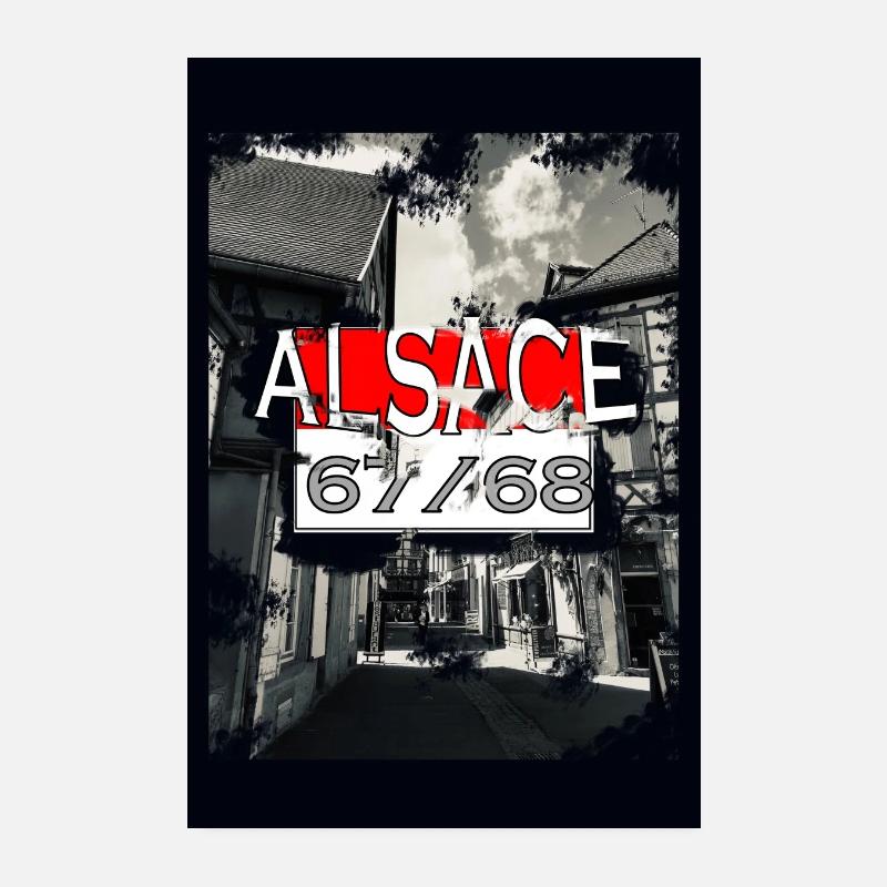Alsace Old Style - Poster 8" x 12" (20x30 cm) - white