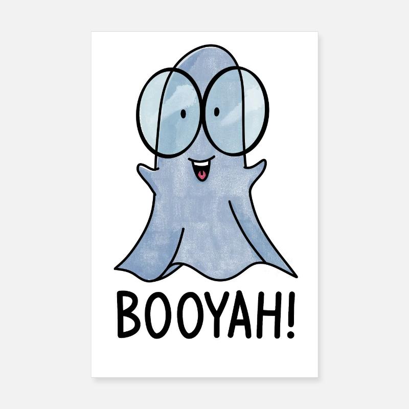Booyah / Ghost / Nerd / Comic / Glasses / Hello Poster 8" x 12" (20x30 cm)