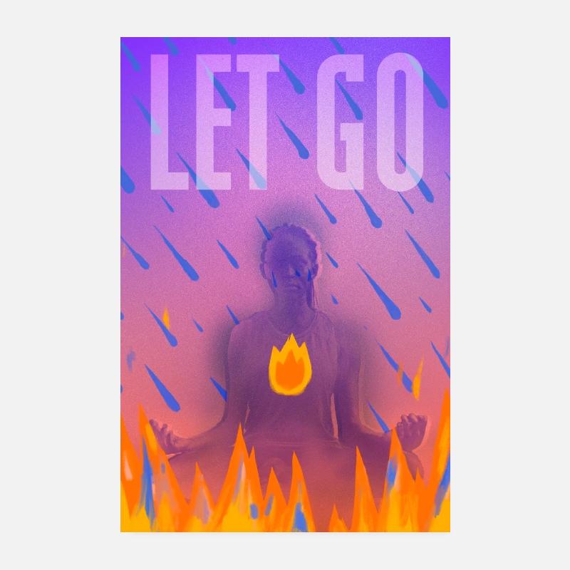Let go - Poster 20 x 30 cm - blanc