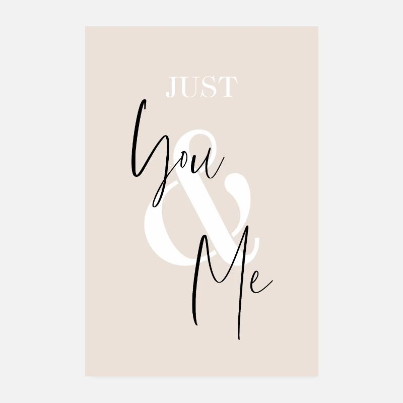 Nur Du & Ich - Poster 20x30 cm - Weiß