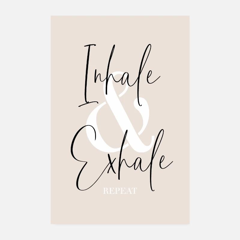 Inhale & Exhale Repeat Poster 8" x 12" (20x30 cm)
