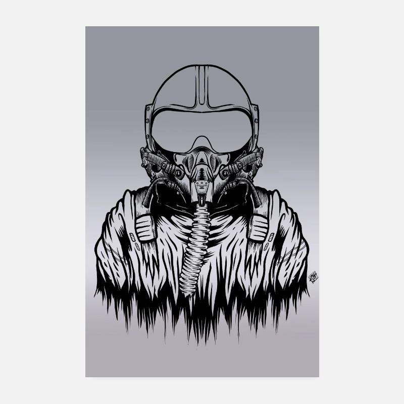 Pilote de chasse Poster 20 x 30 cm