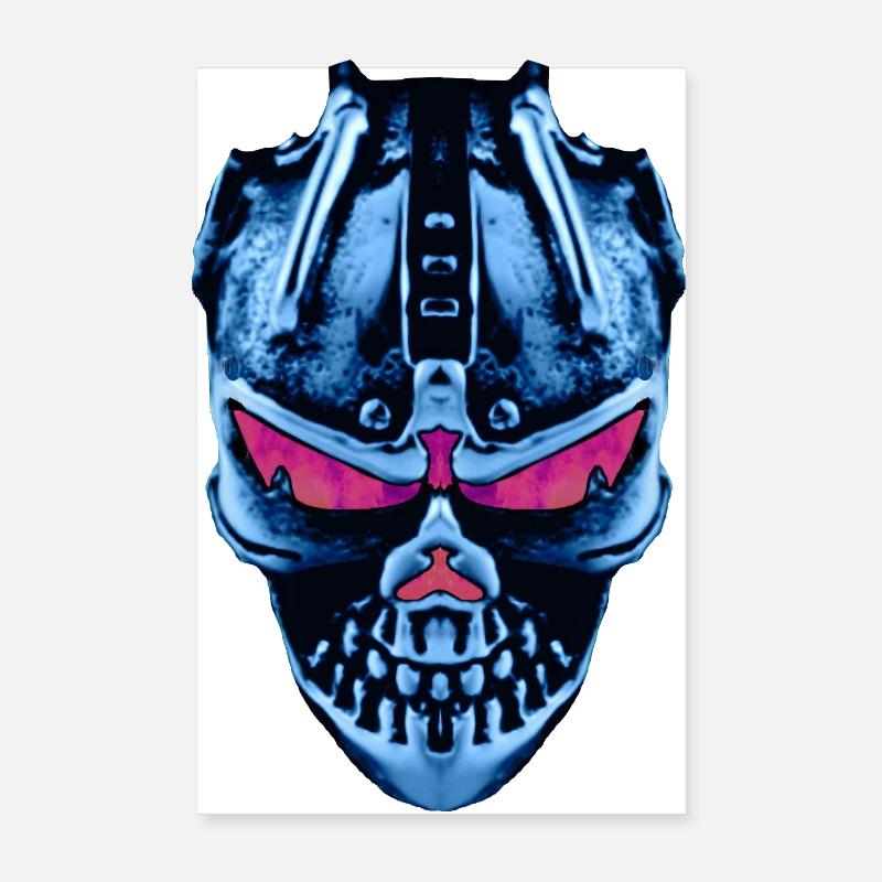 Roboterschädel Poster 20x30 cm