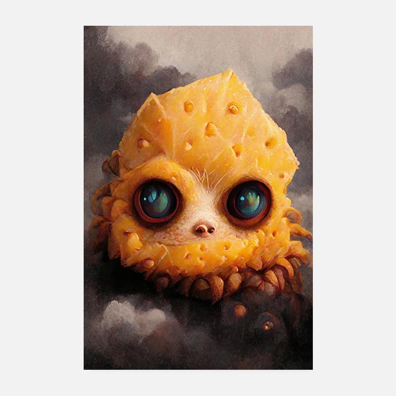 Käse Monster Poster 20x30 cm