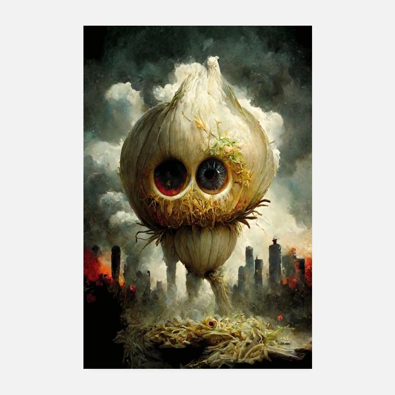Knoblauch Monster Poster 20x30 cm